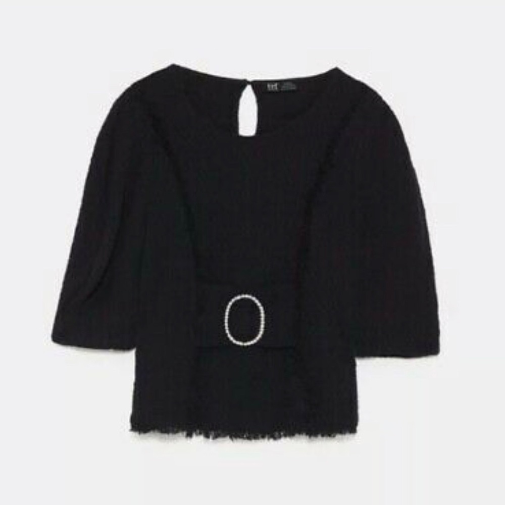 Zara Tweed Top